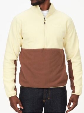 Marmot Rocklin Yellow and Brown Fleece Jacket
